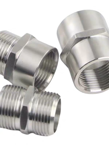 ข้อต่อท่อสแตนเลสขัดเงาแบบหกเหลี่ยมตัวเมีย พร้อมเกลียวนอกแบบ BSP NPT สำหรับท่อเครื่องมือวัด - Product Image 3