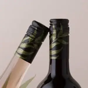 Recyclable High quality PE liner wine 30 60 mm powder twist cap digital Printing pilfer proof caps for glass bottle