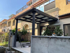 JINFUDA Serre Moderne Métal Toit Incliné <span class=keywords><strong>Solarium</strong></span> Verre Maison Jardinage Relaxant Divertissant Cour Patio Jardin Véranda - Product Image 2