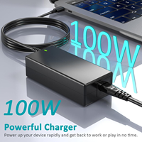 Adaptateur d'alimentation pour ordinateur portable USB-C 100W pour Dell XPS HP EliteBook Lenovo ThinkPad Acer Asus Chromebook Samsung MacBook