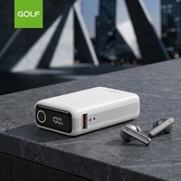 Batterie externe portable 10000 mAh avec double sortie Type C, câble intégré, affichage numérique LCD, charge rapide 20W, prix de gros