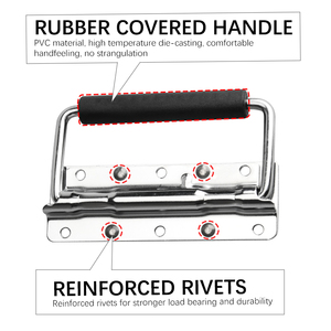 Phần Cứng Công Nghiệp 304 Thép Không Gỉ Nhôm Trường Hợp Không Khí Với Dày Mùa Xuân Xử Lý 140 Di Chuyển Gấp Xử Lý Chuyển Đổi Kẹp - Product Image 2