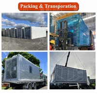 Maison conteneur extensible de 20 pieds à toit plat, préfabriquée, modulaire, ADU, cabane portable, structure en acier isolée, studio de location pour jardin