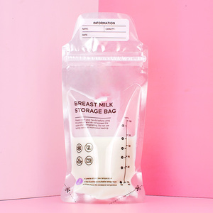 High Quality Transparent Baby Sterilized Barrier <strong>Pouch</strong> Self-standing Freezing Breast <strong>Milk</strong> Storage Bag - Product Image 2