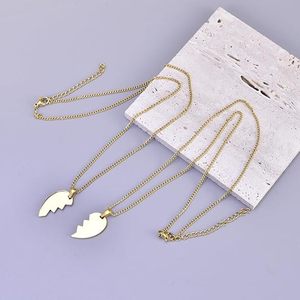 Collana con Cuore in Acciaio Inossidabile Placcato Oro 18K, Gioiello Classico e Divertente a Forma di Animale, Regalo per Feste, Compleanno, Fidanzato, Fidanzata - Product Image 5