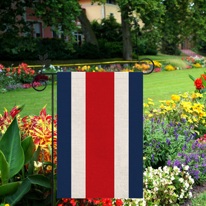 Drapeau du Costa Rica matériel de lin extérieur 12x18In transfert thermique imprimé Style suspendu Durable plusieurs Styles disponibles - Product Image 3