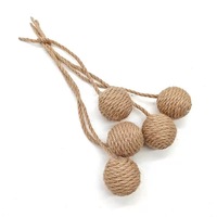 Jouet Chat Boule Sisal Griffoir Suspendu Interactif Corde Résistant aux Morsures pour Chats et Chiens