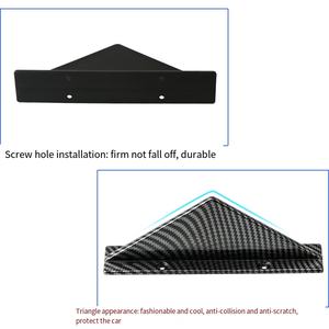 Universelles Dekoration-Set für Heckstoßstange mit Gebogenem Diffusor in Haifischflossen-Optik, Spoilerlippe, Wing-Splitter, Verkleidungsabdeckungen in Schwarz - Product Image 3