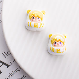 Nueva paleta de pintura, cuentas redondas planas, cuentas acrílicas sueltas, cadena de teléfono móvil DIY, Material de cuentas - Product Image 6