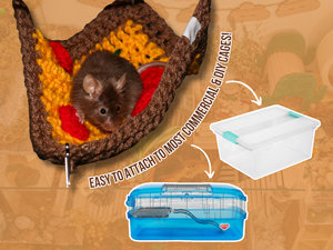 Grand hamac à <span class=keywords><strong>pizza</strong></span> personnalisé avec pour hamsters, rats, souris fantaisie et autres rongeurs - Product Image 6