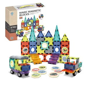 Groothandel Veranderlijke Diy Magnetische Bouwstenen Educatieve Magnetische Blokken Sets Plastic 3d Magnetische Tegels Puzzel Speelgoed