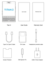 Teléfono Inteligente 5G Unihertz QWERTY Octa Core HD Android 15, 12+512 GB, NFC, 5050 mAh, Unihertz Titan 2
