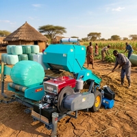 Machine d'emballage automatique de film pour ensilage / Enrouleur de balles de foin agricole / Prix de la mini-ensileuse et enrouleuse de balles rondes pour ensilage