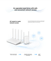 Para AX1500 Extensor de rango de Wi-Fi de doble banda 1000Mbps Velocidad máxima de datos LAN Antenas externas Punto de acceso de malla Cobertura de 300-500 m²