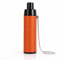 Briquets en cuir en gros d'usine, supportent les motifs personnalisés, rechargeables par USB