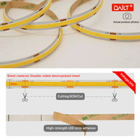 Bande LED COB ultra-claire IP20 très vendue, éclairage vif et net pour bandes LED résidentielles