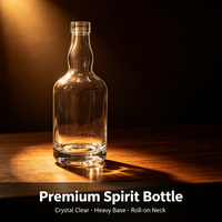 Bouteille en verre lourd de 500 ml pour spiritueux, vente en gros, qualité alimentaire, vide, pour l'emballage d'alcool
