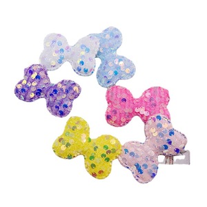 Nuevo Lazo Decorativo con Lentejuelas <span class=keywords><strong>para</strong></span> Comercio Exterior, Pasador de Pelo con Lazo Colorido, Accesorios <span class=keywords><strong>para</strong></span> el Cabello de Niños, Brillantina, Accesorios <span class=keywords><strong>para</strong></span> <span class=keywords><strong>Ropa</strong></span> y Zapatos DIY - Product Image 1