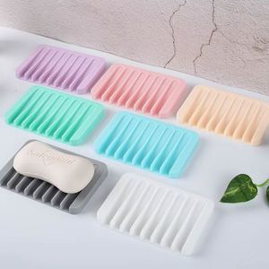 Durable Eco-Friendly Silicone <b>Soap</b> Holder Case for Bathroom Travel Drain Bath & Toilet Supplies - Product Image 6