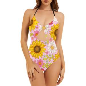 Traje de baño Sexy de dibujos animados para mujeres adultas, venta al por mayor, 2 uds, traje de baño, conjuntos de traje de baño, ropa de mamá con estampado marrón, cuadros a rayas de leopardo - Product Image 3