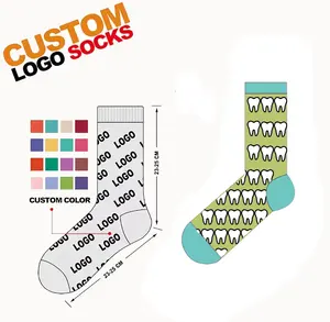 Il DESIGN gratuito basso MOQ crea il tuo logo design con logo jacquard calzini sportivi personalizzati con disegni personalizzati