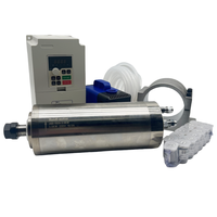 Kit moteur de broche CNC refroidi par eau 100MM 3KW ER20 avec roulement, variateur de fréquence (VFD) 80W, pompe à eau et support de fixation 220V/380V 1-24000 tr/min pour machines