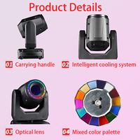 Equipo de DJ profesional 150W Focos de cabeza móvil DMX512 LED Móvil 3 Prismas Beam Gobo Disco Stage Light para fiesta Boda