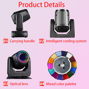 Chuyên Nghiệp Thiết Bị DJ 150W Di Chuyển Đầu Đèn Tại Chỗ Dmx512 <span class=keywords><strong>LED</strong></span> Di Động 3 Lăng Trụ Chùm Gobo Disco Ánh Sáng Sân Khấu Cho Đảng Wedding - Product Image 4