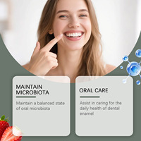 Probiotiques buccaux en comprimés à croquer avec enzymes orales, saveur fraise, 60 comprimés, complément pour l'hygiène bucco-dentaire