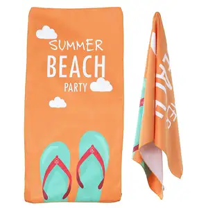 hawaii packaging custom microfiber suede beach towel summer product for sublimation single-sided digital printed beach towel