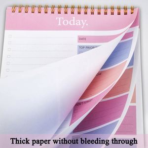 A5 <b>Pink</b> Hardcover Spiral Notebooks with Custom Logo & Printing Daily Planner Notepad Paper 70-80gsm for <b>Gift</b>-Wholesale - Product Image 2