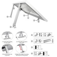 Kit de support de montage réglable en aluminium pour toit plat, camping-car et projets photovoltaïques, fabriqué sur mesure