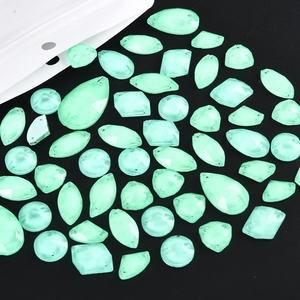 OLeeya Strass en Gros Formes Assorties 20, 50, 100 Pièces Cristaux de Verre à Coudre à Dos Plat pour Accessoires - Product Image 5