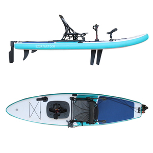 Kayak <span class=keywords><strong>gonflable</strong></span> à pédales à une place de 3,<span class=keywords><strong>2</strong></span> m avec moteur électrique pour la pêche, Kajak 1 personne, planche à pagaie pliable en PVC - Product Image 4