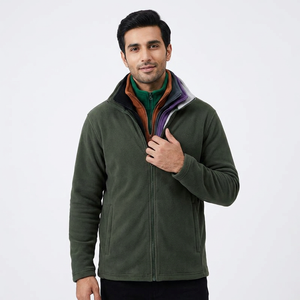 Sweats à capuche en polaire polaire avec fermeture éclair, sweats à capuche d'hiver, impression de logo personnalisé, broderie, sweats à capuche lourds et amples unisexes - Product Image 1