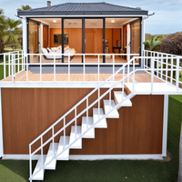 Maison préfabriquée modulaire en conteneur avec structure en acier galvanisé, design moderne imperméable pour bureaux et villas