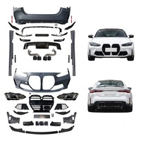 Paket Konversi Body Kit Narrow Body dengan Bumper Depan Belakang, Side Skirt, dan Grille untuk BMW Seri 4 G22 G23 2021-2025 Upgrade ke Gaya M4