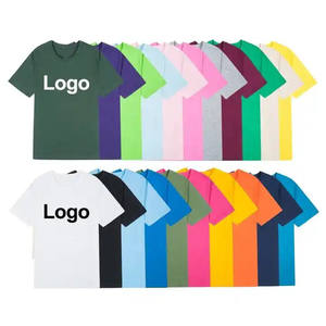 T-shirt uni décontracté personnalisé col rond imprimé noir 100% coton vierge hommes à manches courtes t-shirts - Product Image 1