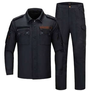 Veste et pantalon de costume d'entraînement noir DFS07 pour homme en stock - Product Image 1