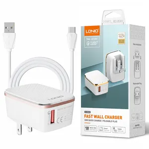 LDNIO A1204Q Desktop USB Travel Charger With One QC3.0 Fast Charging Port For Xiaomi/Huawei/Vivo Cell Phone