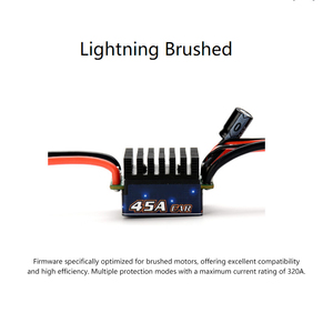ESC de voiture brossé durable 45A, étanche et à capteur, compatible avec les voitures de course RC, les camions jouets, les drones de course FPV - Product Image 3