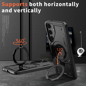Support magnétique antichoc en métal avec anneau rotatif à 360° °   Étui de protection avec chargeur sans fil rotatif pour <span class=keywords><strong>Samsung</strong></span> S25 S24 S23 - Product Image 6