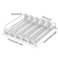 Organisateur de boissons pour réfrigérateur et étagère de supermarché, système de rangement de boissons à double ressort amélioré avec poussoir automatique