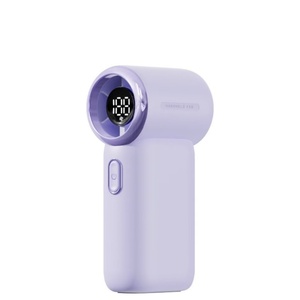 Ventilateur portable mini pliable avec moteur sans balais et écran numérique, batterie 3600 mAh, 0-100 vitesses, utilisation extérieure/voiture/camping-car - Product Image 5