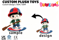 Peluche en tissu doux, figurine de garçon sportif de dessin animé, mascotte personnalisée, vente en gros pour cadeau promotionnel, peluche en tissu doux