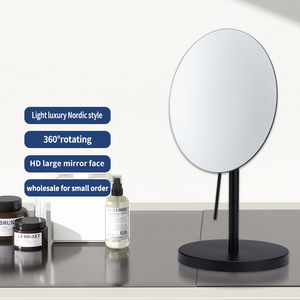 Oem ODM bàn không khung mỹ phẩm trang điểm gương Chiều cao có thể điều chỉnh bảng hình bầu dục bền Vanity gương - Product Image 6