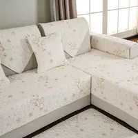 Capa de sofá de algodão universal, capa para sofá de algodão simples e moderna, antiderrapante e respirável, quatro estações