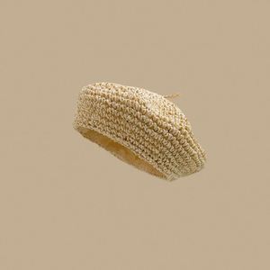 Nouveauté 2025 – Béret tendance en paille raphia crocheté pour femme et fille – Collection été - Product Image 1