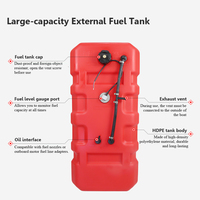 Réservoir de carburant marin 60L 90L grande capacité 16 Gal 24 Gal pour moteurs hors-bord avec capteur