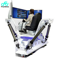 Machine commerciale de simulateur de conduite de voiture de course de réalité virtuelle 9d Vr simulateur de course F1 à trois écrans jeu chaud